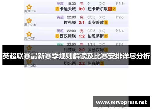 英超联赛最新赛季规则解读及比赛安排详尽分析